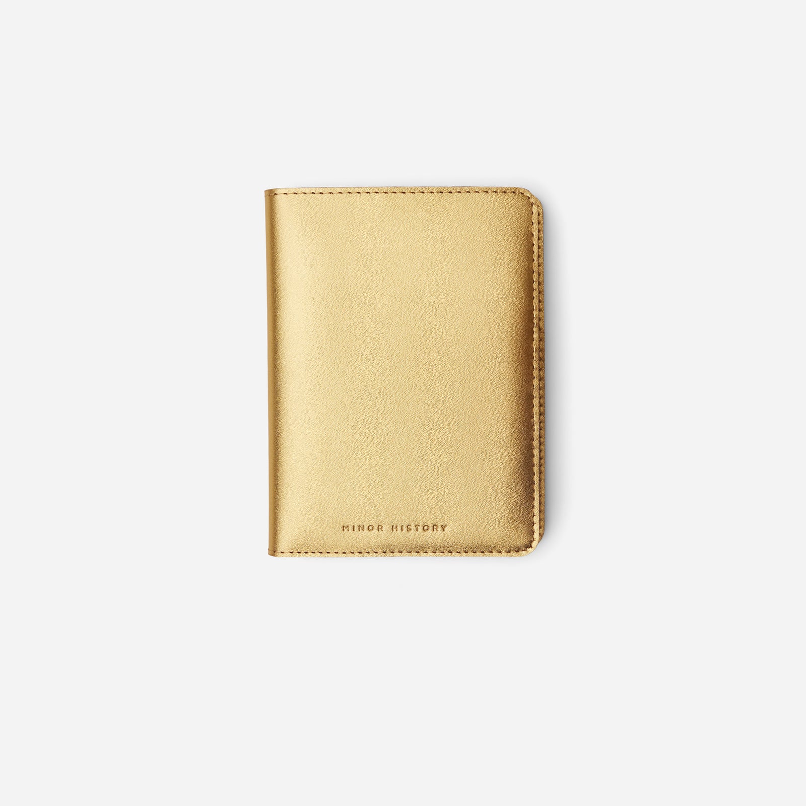 Atlas passport holder in golden yellow full-grain leather, minimalist travel wallet for passports and essentials