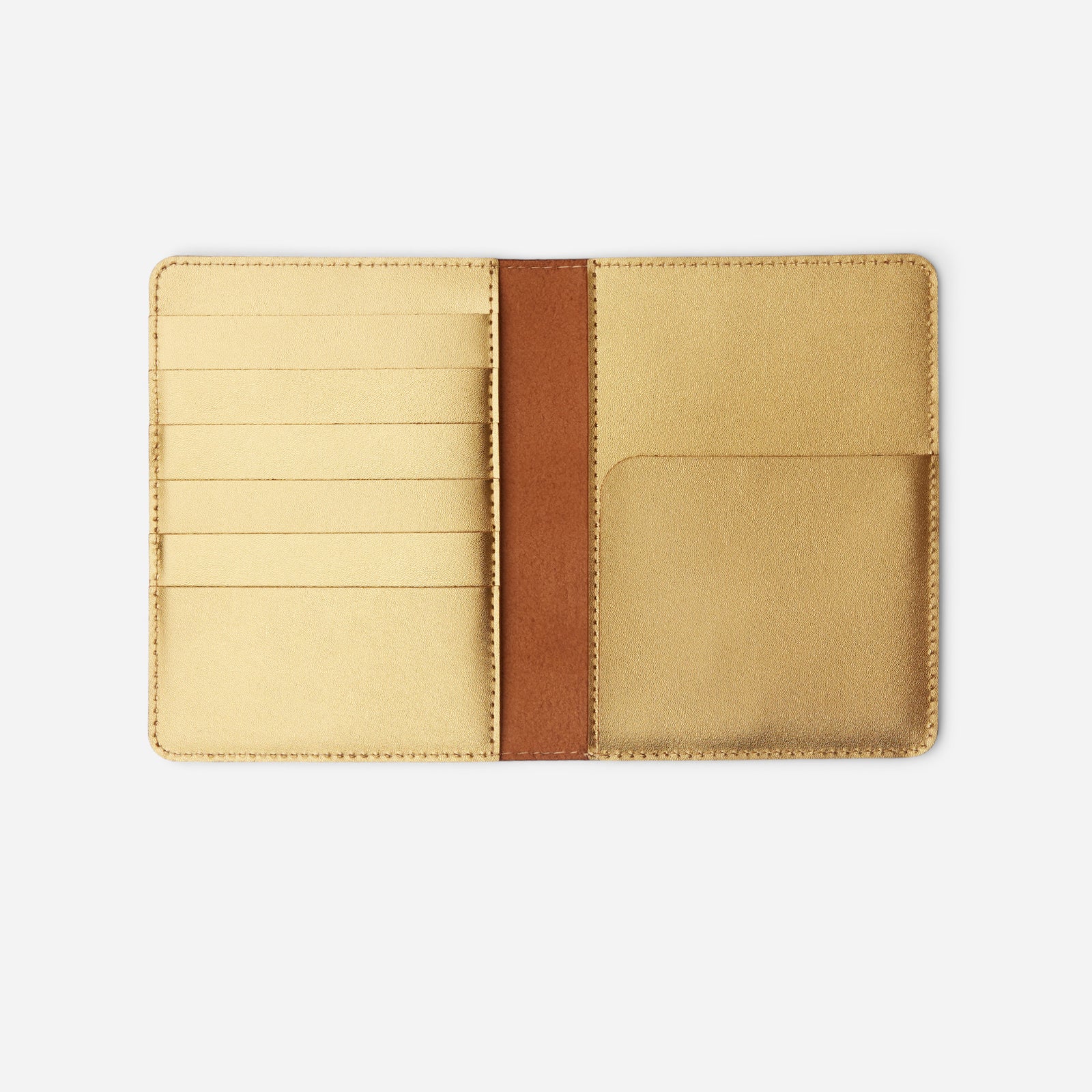 Atlas passport holder in golden yellow full-grain leather, minimalist travel wallet for passports and essentials