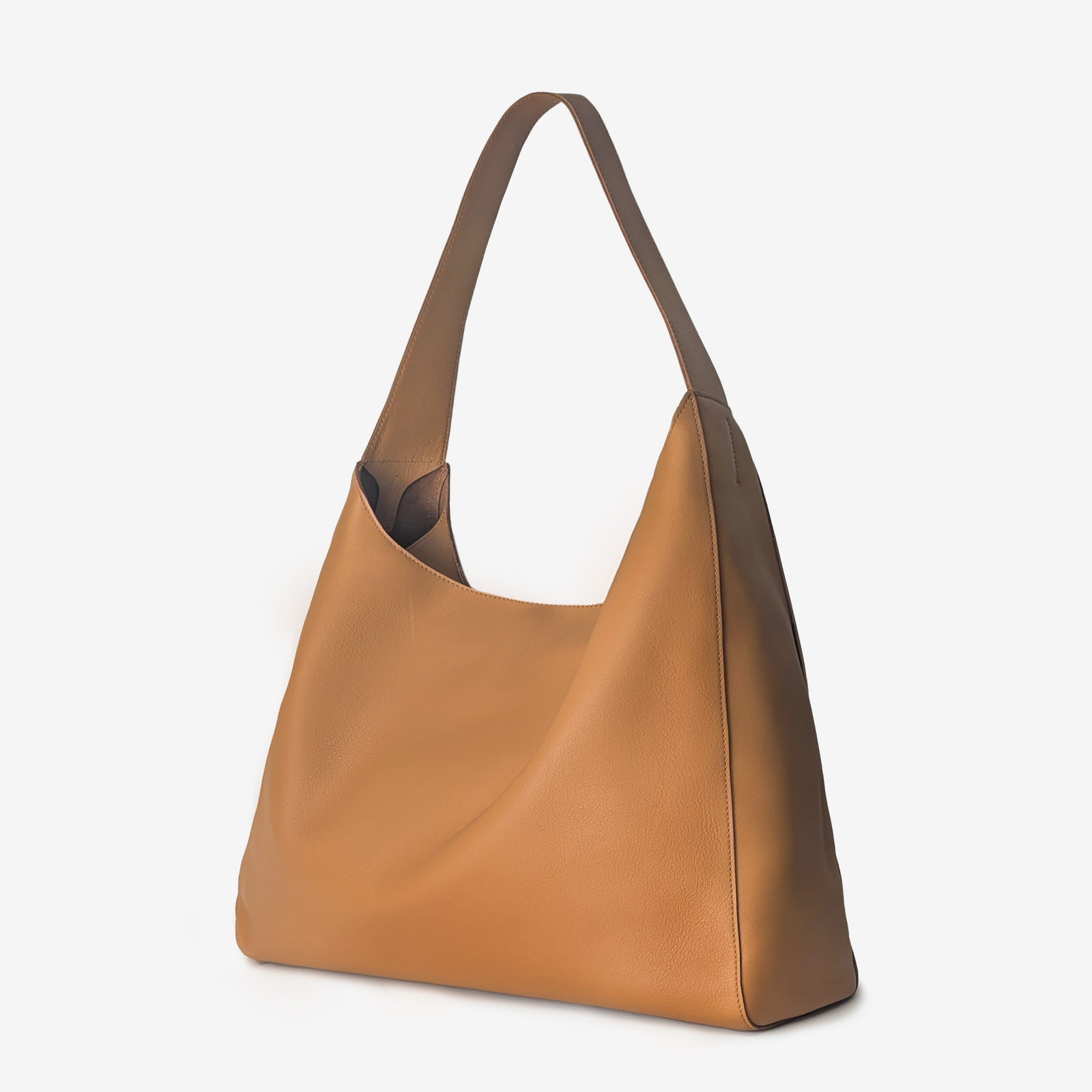 Overtime Tote in saddle brown full-grain leather, versatile leather tote for work or travel