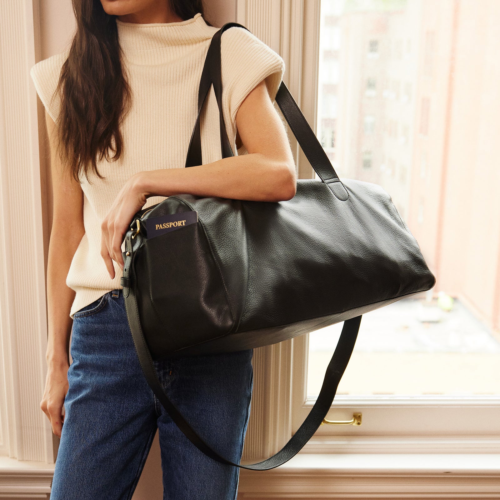 Saddle brown Getaway Duffle Bag by Minor History