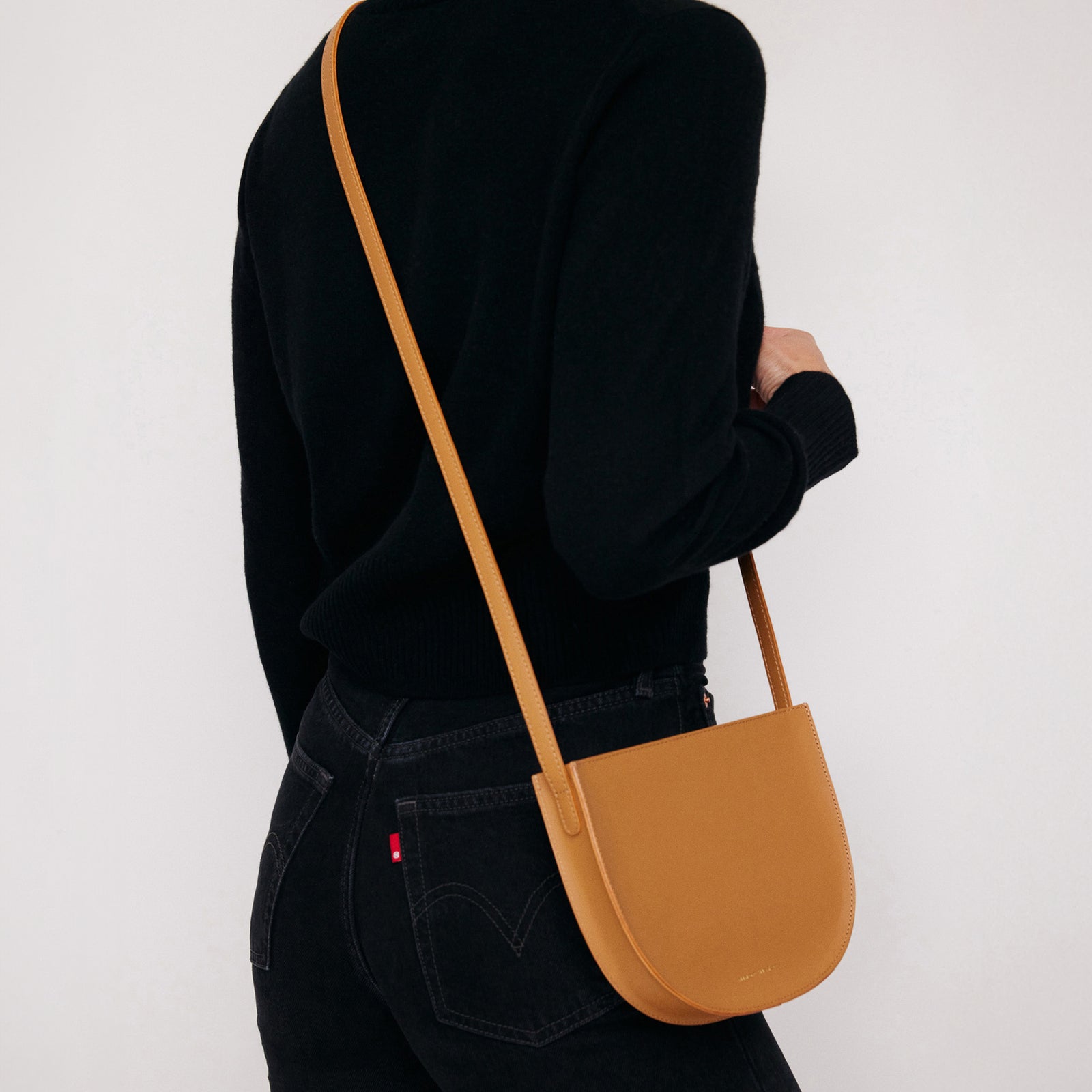 Sidekick Crossbody in saddle leather, cropped view