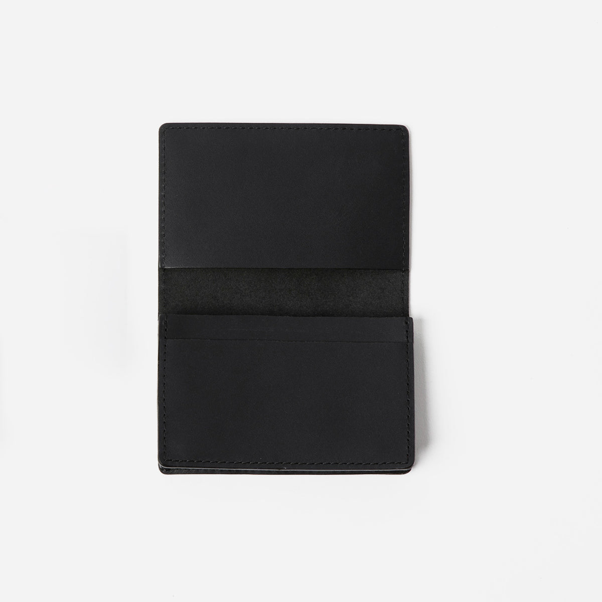 Black leather wallet on a white background - Black
