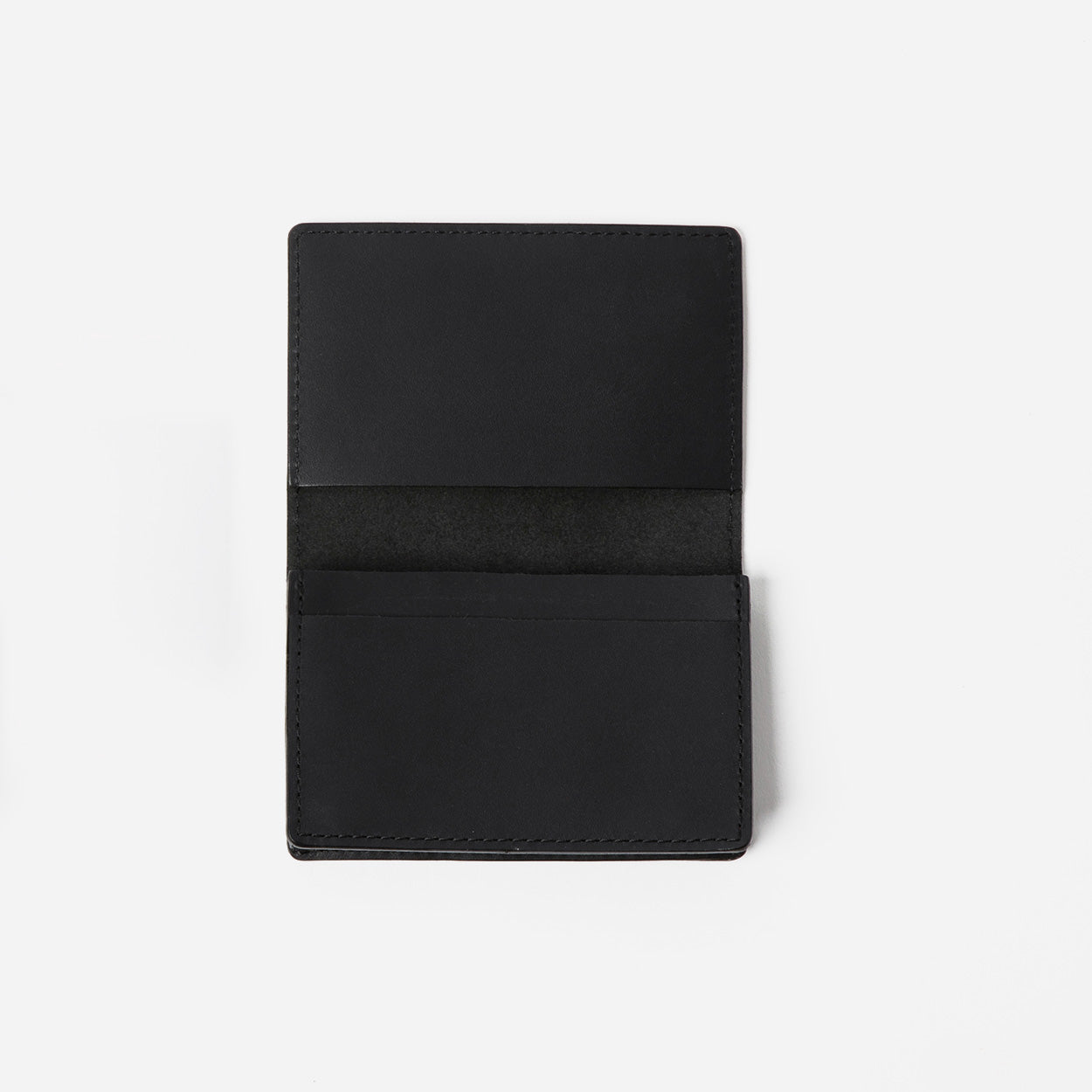 Black leather wallet on a white background - Black
