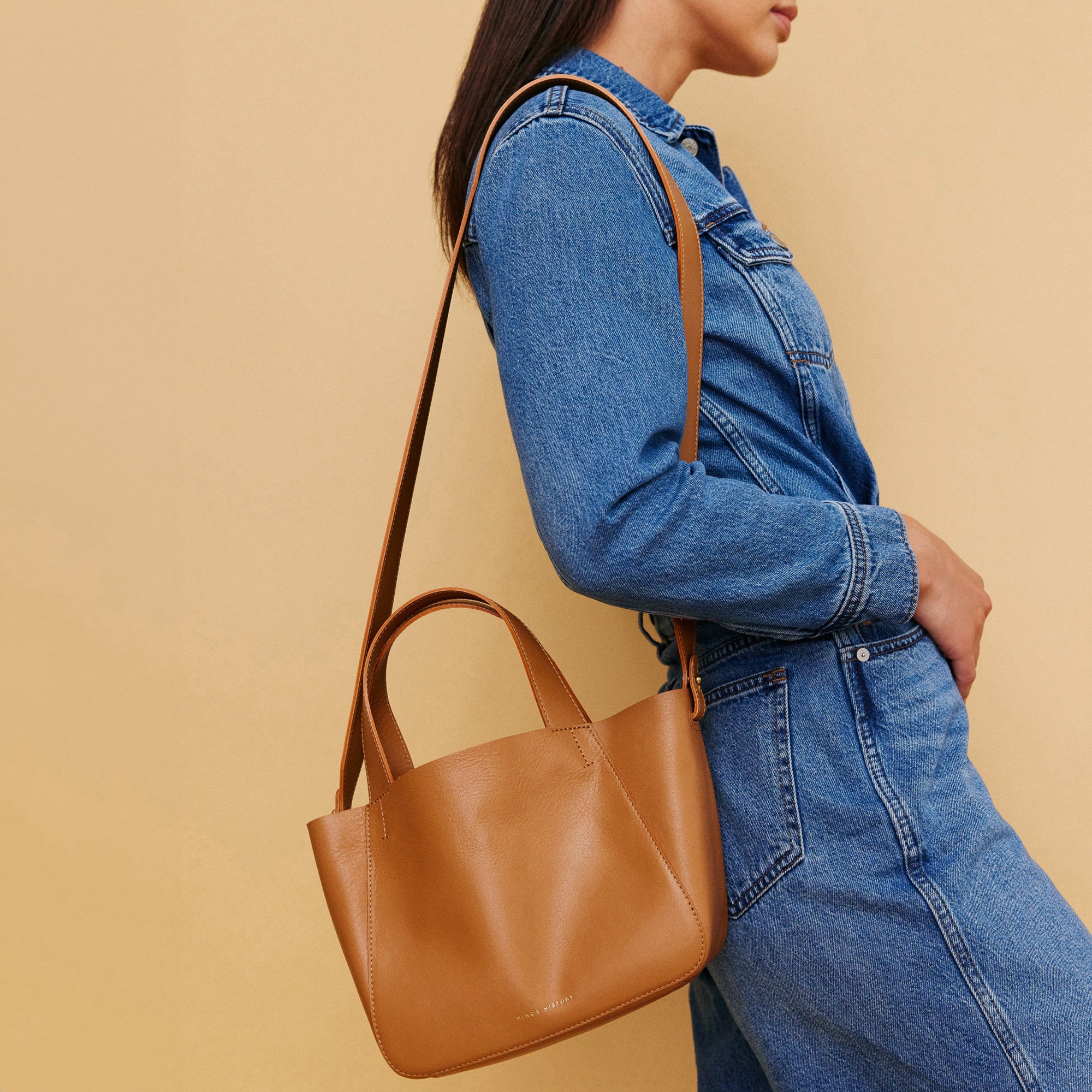 The Little Times | Slouchy Leather Crossbody Tote - Minor History
