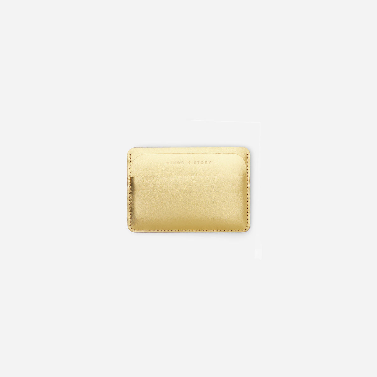 Front view of Midtown Golden wallet with clean stitching
