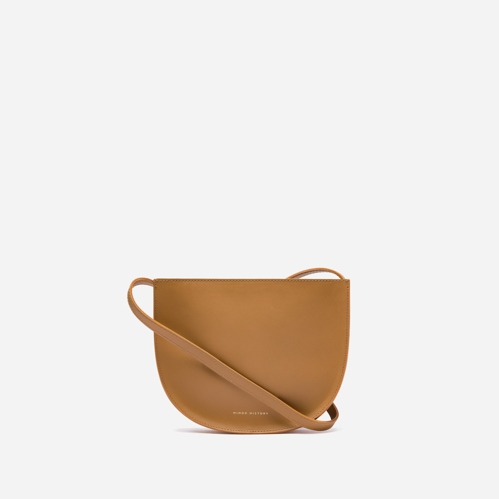 Minor History Sidekick Crossbody bag in black leather, front view - Black
