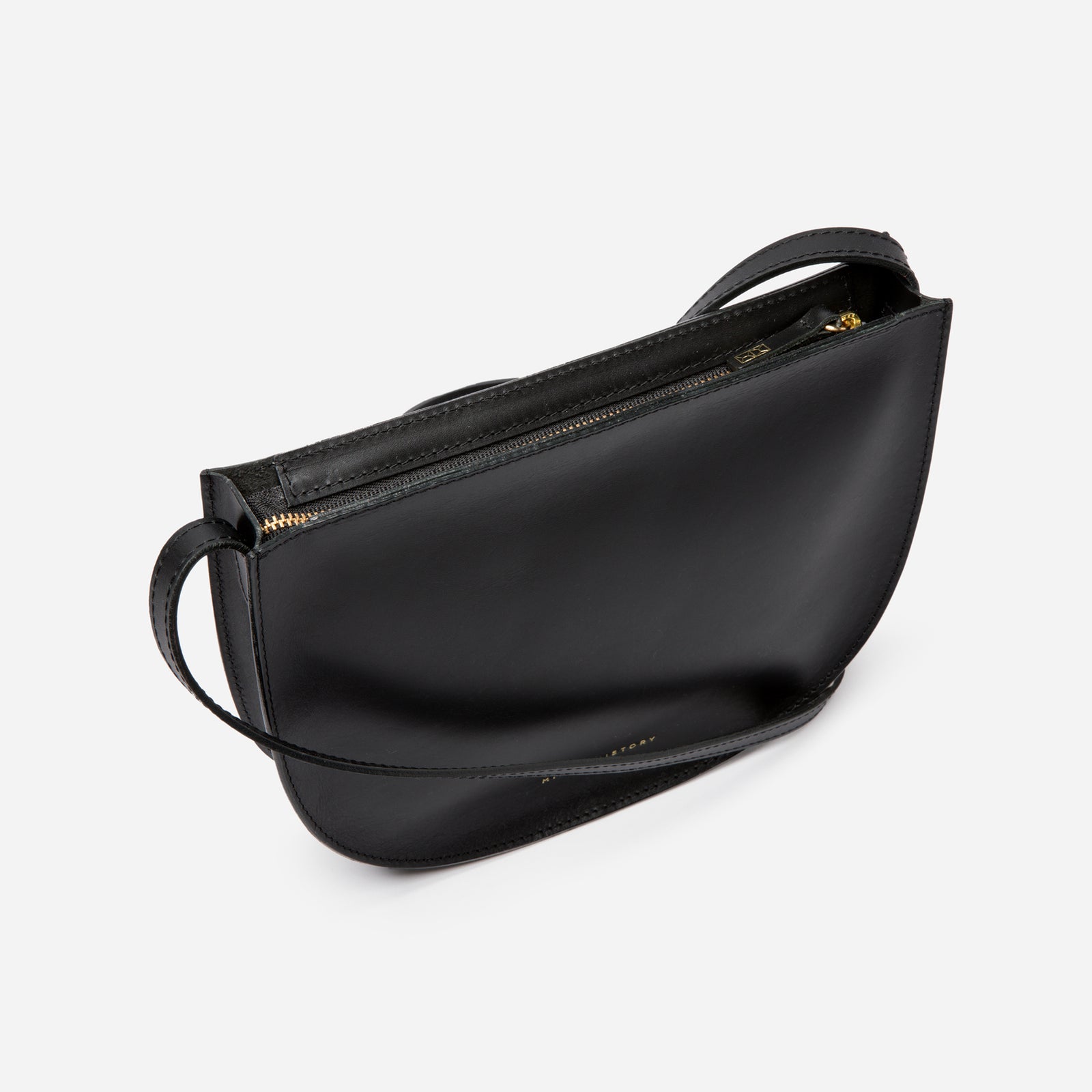 Black leather Sidekick Crossbody, lifestyle photo