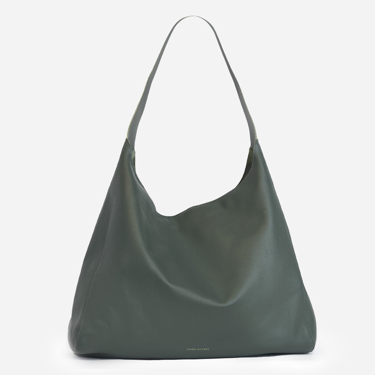 Overtime Tote in evergreen green full-grain leather, deep green tote for a bold statement