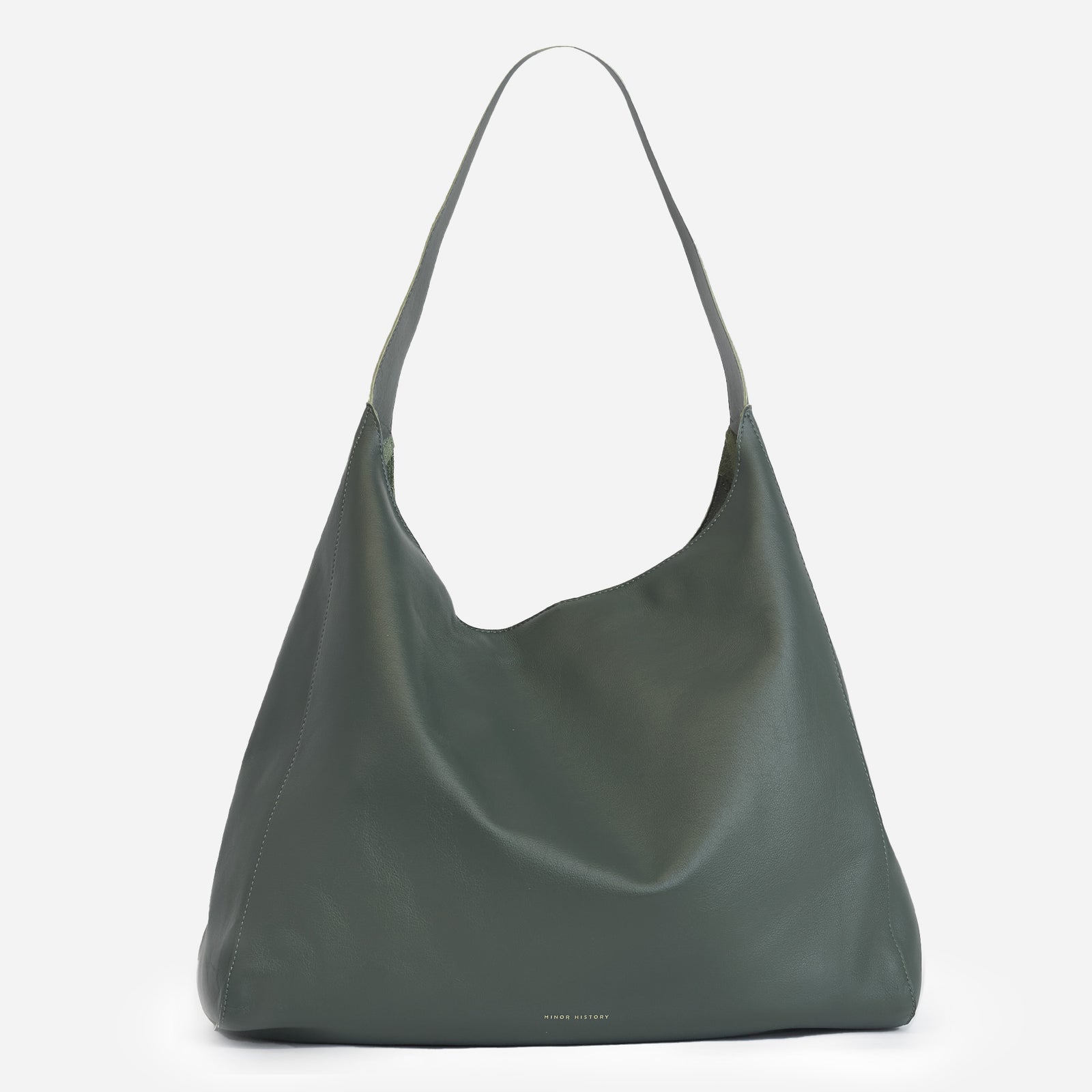 Overtime Tote in evergreen green full-grain leather, deep green tote for a bold statement