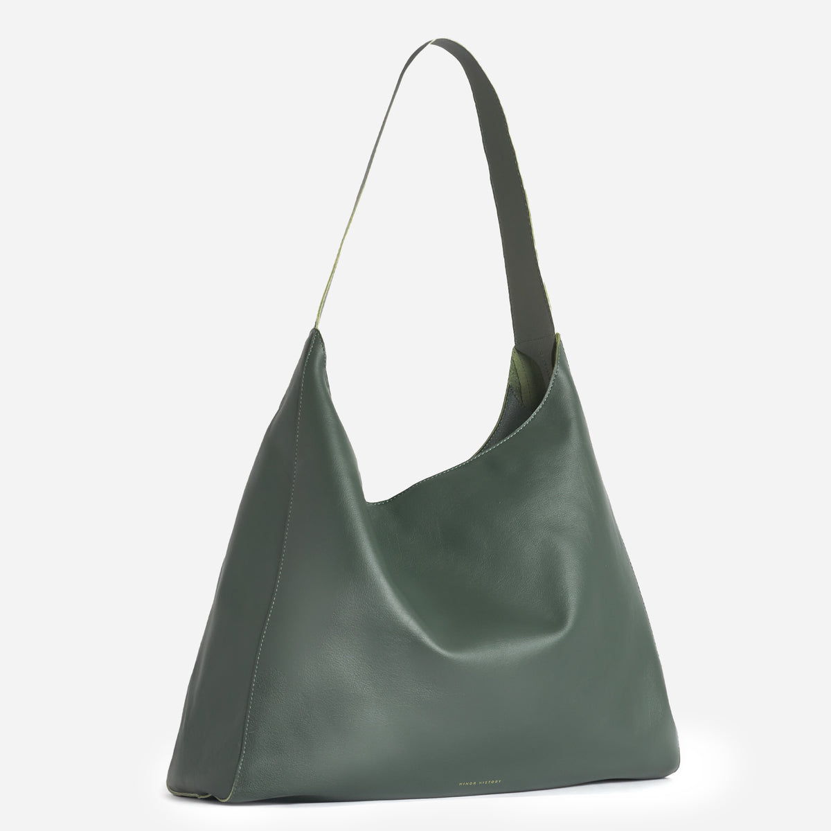 Overtime Tote in evergreen green full-grain leather, deep green tote for a bold statement