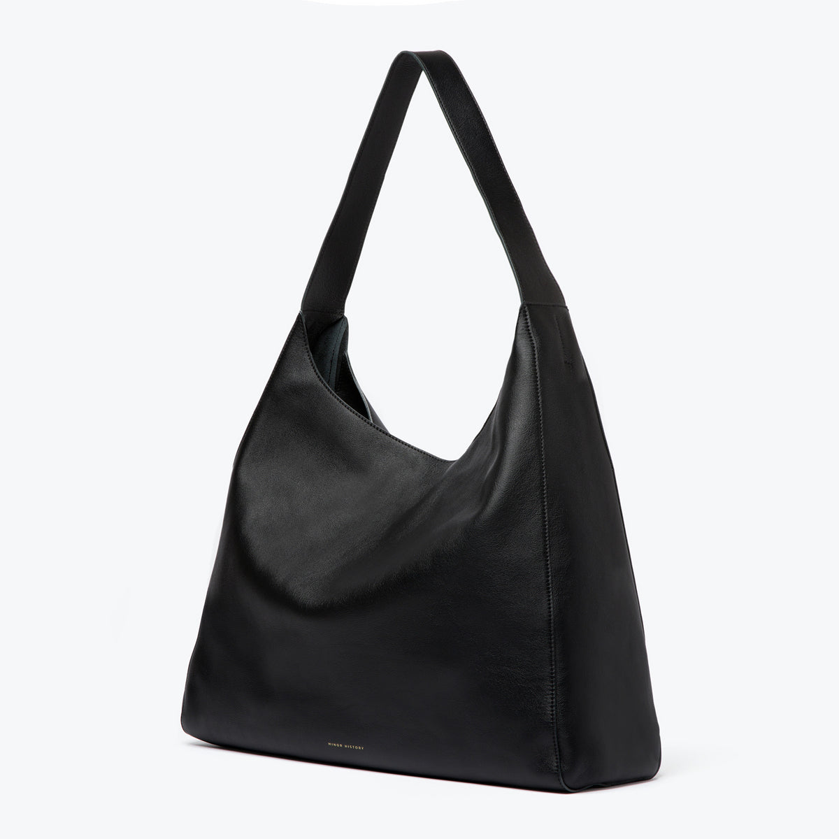 Overtime Tote in full-grain leather, open view showing spacious interior