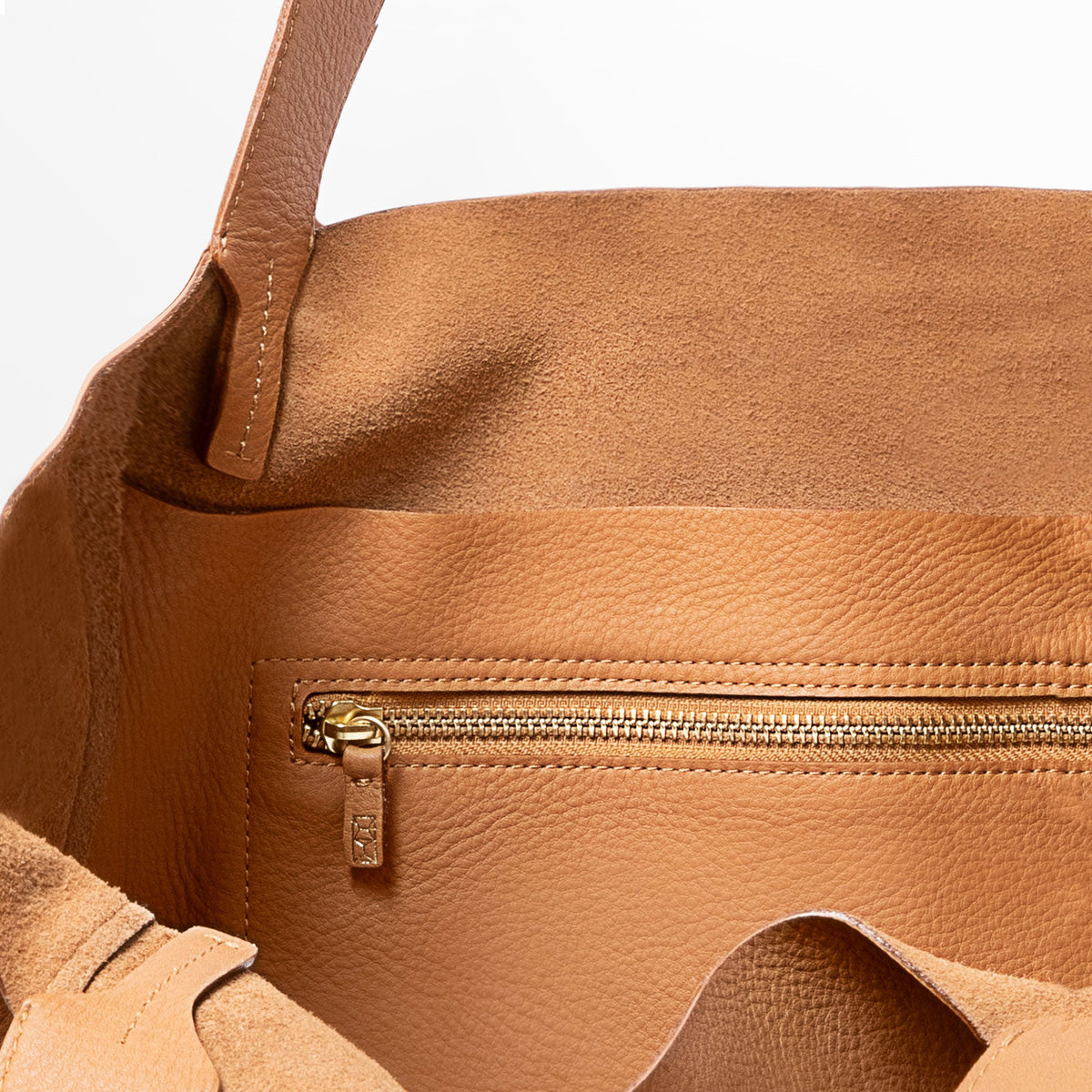 Front-facing product image of Times Tote in black leather