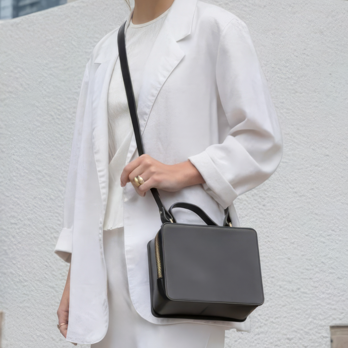 The Box Top Handle Crossbody